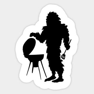 Bigfoot Silhouette Camping Outdoor Sticker